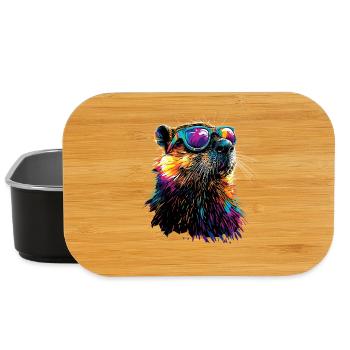 Biber Motiv Biberflüsterer Nagetiere Süßer Biber - Lunch Box - Schwarz - Vorne