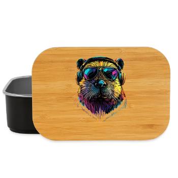 Biber Motiv Biberflüsterer Nagetiere Süßer Biber - Lunch Box - Schwarz - Vorne