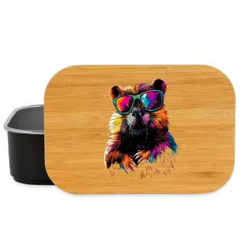 Biber Motiv Biberflüsterer Nagetiere Süßer Biber - Lunch Box - Schwarz - Vorne