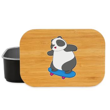 Panda Skater Skateboard - Lunch Box - black - Front