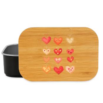 Heart Pattern Valentine's Day Heart Pattern Gift - Lunch Box - black - Front