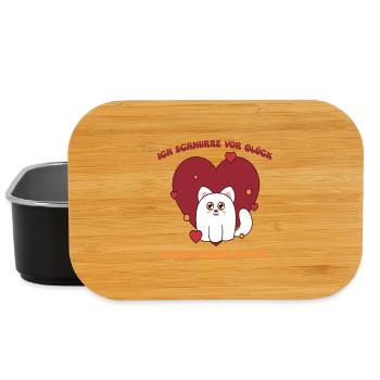 Heart cat with gratitude for you - Lunch Box - black - Front