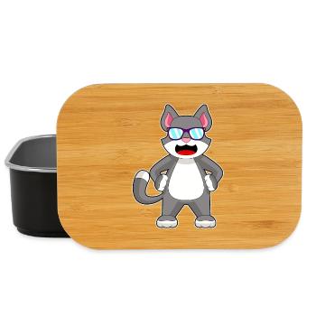 Lunettes de soleil chat - Boîte à goûter - noir - Devant