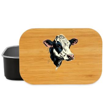 Cow Farmer Beef Milk Vegan Calf Cow Farm Cows - Lunch Box - black - Front
