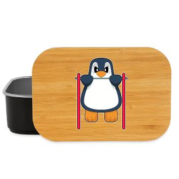 Penguin Bodybuilder Pull-ups Bodybuilding - Lunch Box - black - Front