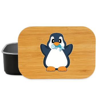 Pinguin Fisch - Lunch Box - Schwarz - Vorne