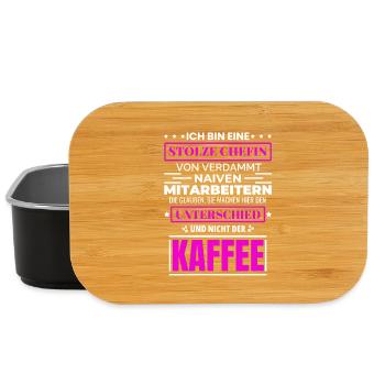 Stolze Chefin Von Verdammt Naiven Mitarbeitern - Lunch Box - Schwarz - Vorne