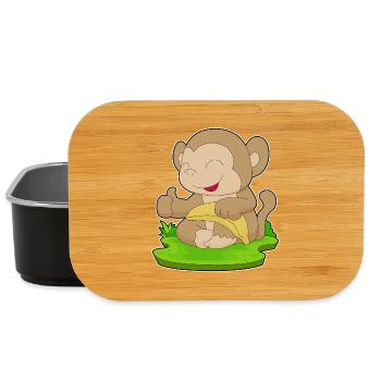 Affe Banane  - Lunch Box - Schwarz - Vorne