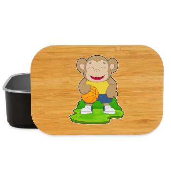 Affe Basketballspieler Basketball - Lunch Box - Schwarz - Vorne