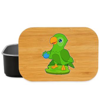Cute parrot - Lunch Box - black - Front