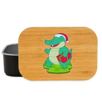 Crocodile Christmas Package - Lunch Box - black - Front