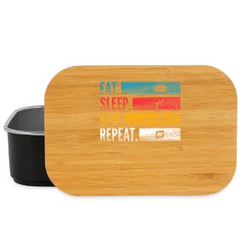Eat Sleep Gym Repeat pour les sports de fitness - Boîte à goûter - noir - Devant