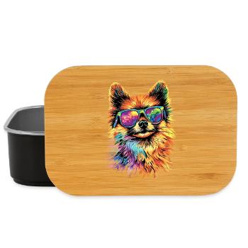 Pomeranian Pomeranian Pom Sweet German Spitz - Lunch Box - black - Front