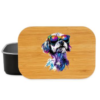 Maltese Little Maltese Dog Love Sweet Maltese - Lunch Box - black - Front