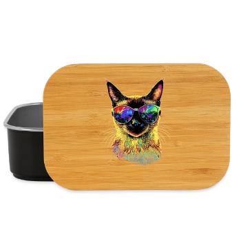 Siamkatze Siam Katze Siamese Cat Siamesen Katzen - Lunch Box - Schwarz - Vorne