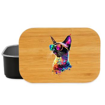 Siamkatze Siam Katze Siamese Cat Siamesen Katzen - Lunch Box - Schwarz - Vorne