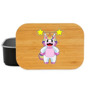 Einhorn Bodybuilder Langhantel Bodybuilding - Lunch Box - Schwarz - Vorne