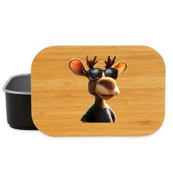 Moose Mosses Bull Elk Antlers Deer Wild Moose - Lunch Box - black - Front