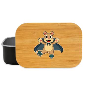 Bär Halloween Eislaufen - Lunch Box - black - Front