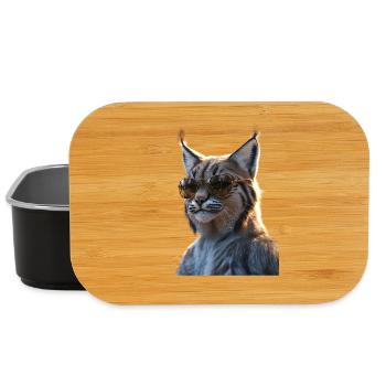 Luchs Lynx Wildkatze Raubkatzen Katzen Süße Luchse - Lunch Box - Schwarz - Vorne