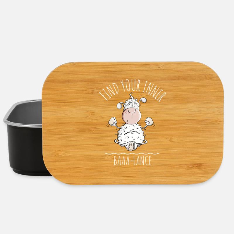 Yoga Mouton Dire Baaa-Lance Jeu de Mots - Boîte à goûter - noir