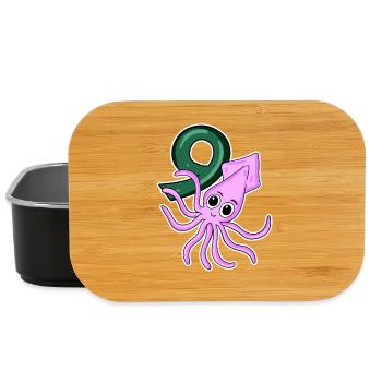 9. Geburtstag Motiv Kalmare - 9 Jahre - Lunch Box - Schwarz - Vorne