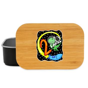 2 Birthday Motif Astronaut - Two Years Old - Lunch Box - black - Front