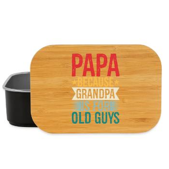papa because grandpa Is for old guys - Lunch Box - Schwarz - Vorne