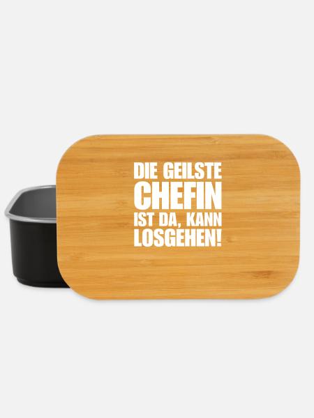 Chefin spruch geilste chefin ist da kann losgehen - Lunch Box - Schwarz