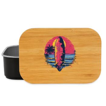 Planche de surf Synthwave - Boîte à goûter - noir - Devant