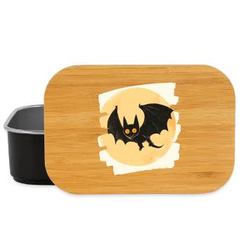Fledermaus Retro - Lunch Box - Schwarz - Vorne
