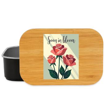 Soon in Bloom Rosenmotiv - Lunch Box - Schwarz - Vorne