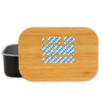 bin da kann losgehen lustiger bayrischer spruch - Lunch Box - Schwarz - Vorne
