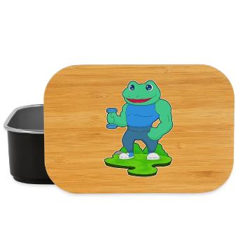Frosch Bodybuilder Hantel Bodybuilding - Lunch Box - Schwarz - Vorne