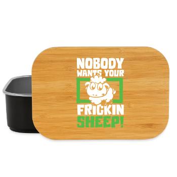 Nobody wants your frickin sheep - Lunch Box - Schwarz - Vorne