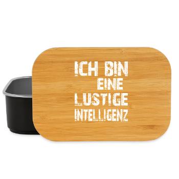 KI Spruch Ich bin eine lustige Intelligenz - Lunch Box - Schwarz - Vorne