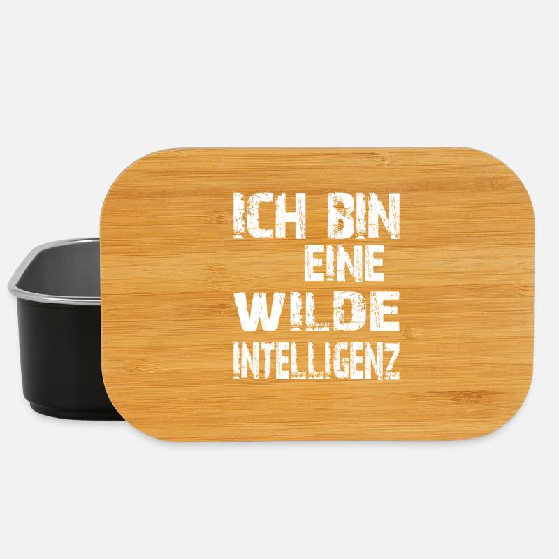KI Spruch Ich bin eine wilde Intelligenz - Lunch Box - Schwarz