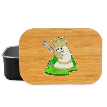 Schachfigur Turm Schach - Lunch Box - Schwarz - Vorne