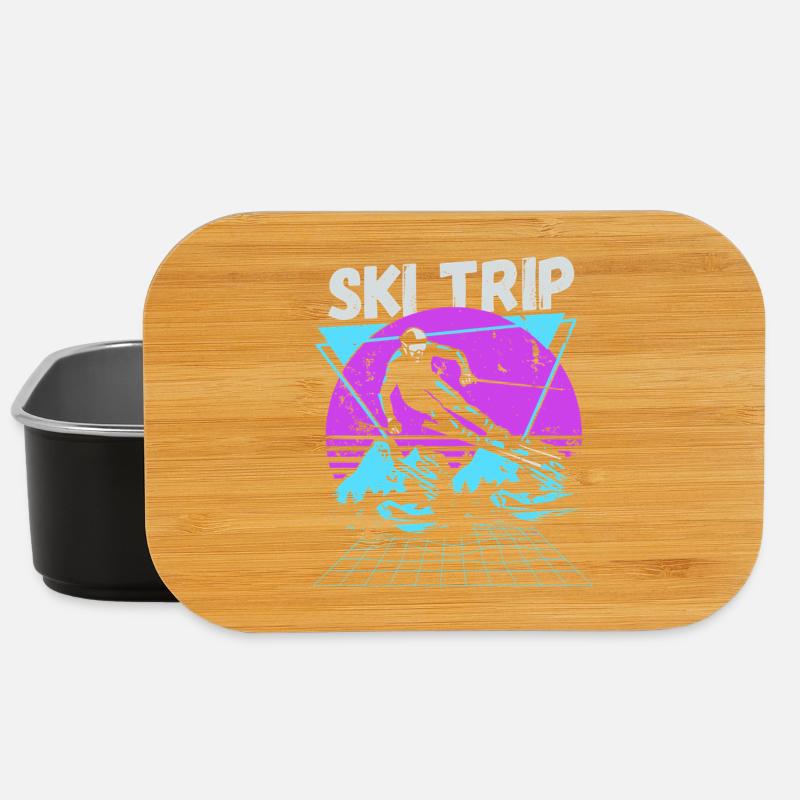 Ski Trip 2026 - Matching Family Snow Skiing - Lunch Box - black