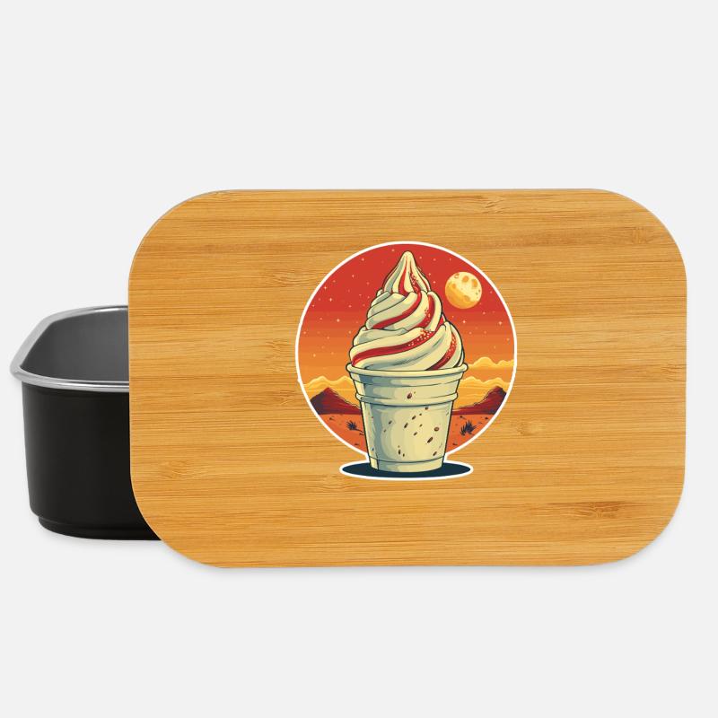 cream sundae portrait - Lunch Box - black