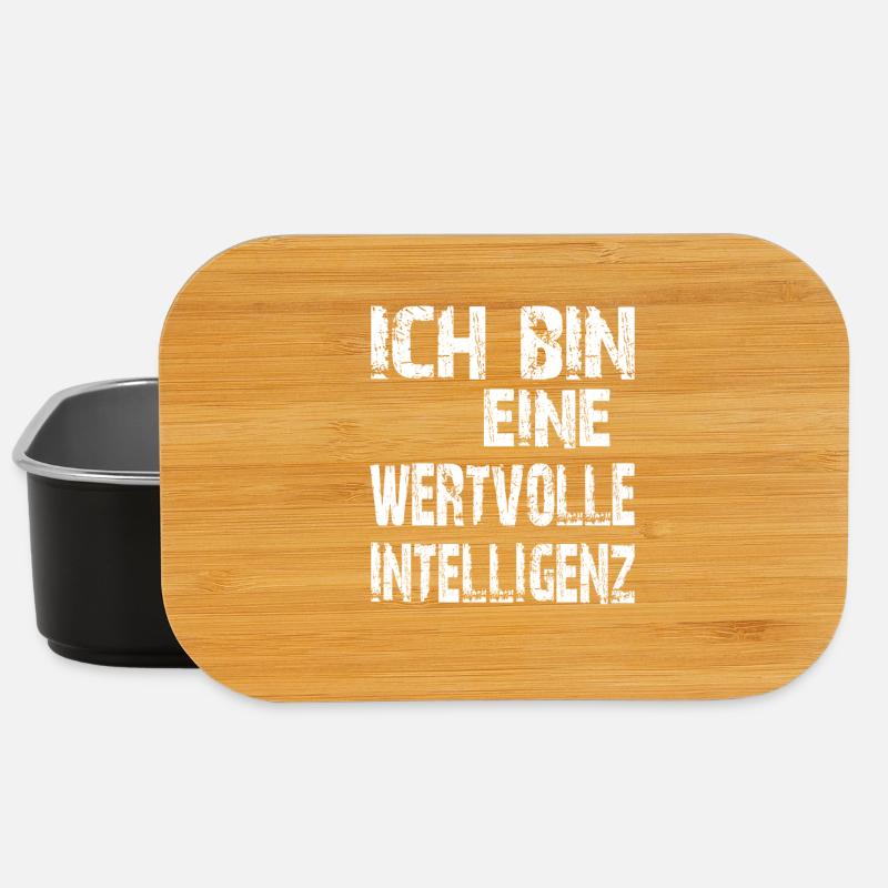 KI Spruch Ich bin eine wertvolle Intelligenz - Lunch Box - Schwarz