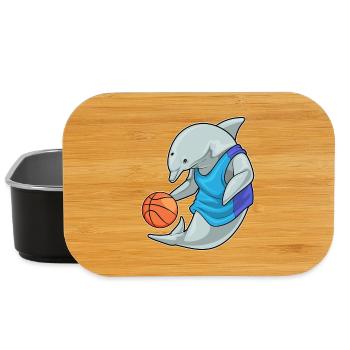 Delfin Basketballspieler Basketball - Lunch Box - Schwarz - Vorne