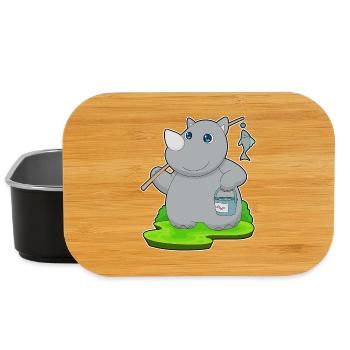 Nashorn Angler Fisch Angeln - Lunch Box - Schwarz - Vorne