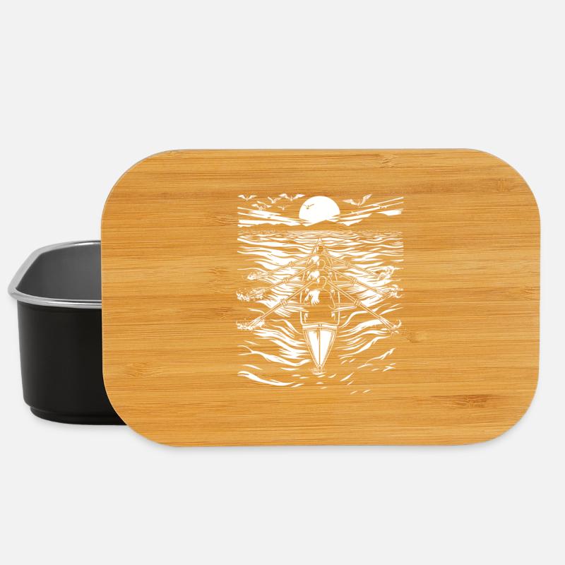 Rudern Skizze - Lunch Box - Schwarz