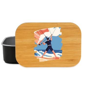 kite surfers - Lunch Box - black - Front