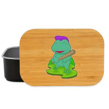 Frosch Baseball Baseballschläger - Lunch Box - Schwarz - Vorne
