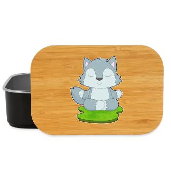 Wolf Yoga Fitness Meditation - Lunch Box - Schwarz - Vorne
