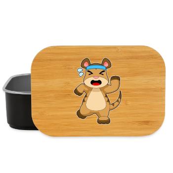 Erdmännchen Joggen Jogger Sport - Lunch Box - Schwarz - Vorne