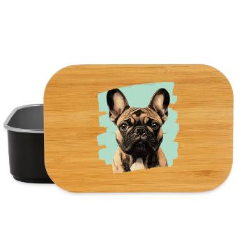 Französische Bulldogge Frenchie - Lunch Box - Schwarz - Vorne