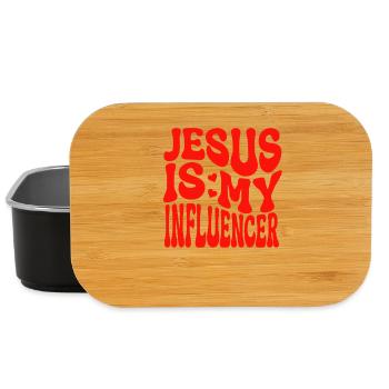 Jesus Ist mein Influencer - Christlicher Glaube - Lunch Box - Schwarz - Vorne